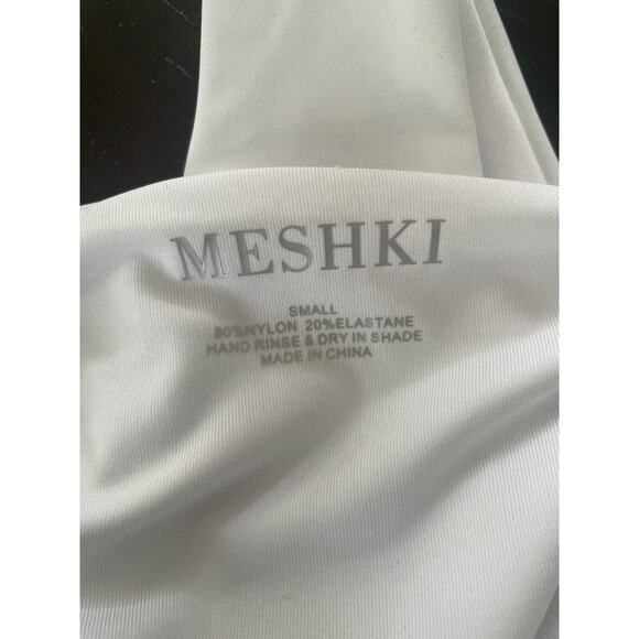 Meshki Swim Bikini Bottom High Waist Cut Out Logo Maleah Swimwear - Picture 7 of 7